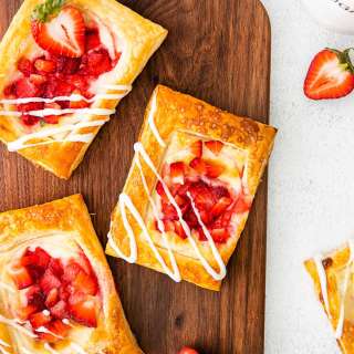 Easy Strawberry Cheesecake Danish
