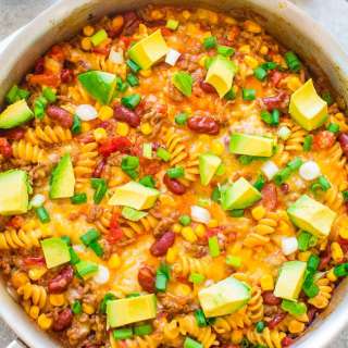 One-Skillet Beef Taco Pasta
