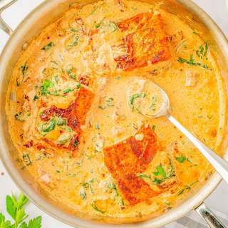 Creamy Garlic Butter Tuscan Salmon