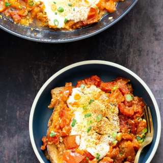 Vegan Tofu Eggs in Purgatory