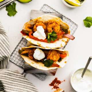 Sheet Pan Shrimp Fajitas