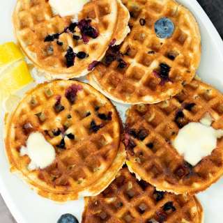 Glutenfree Lemon Blueberry Waffles