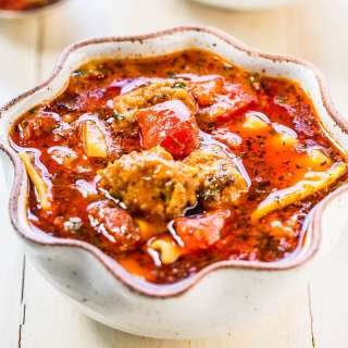 Lazy Lasagna Soup with Italian Sausage