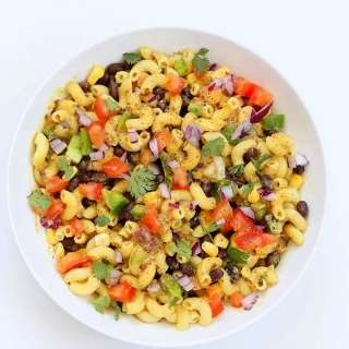 Southwestern Pasta Salad with Black Bean Dressing