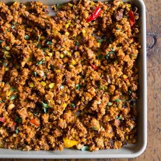 Chorizo Sheet Pan Stuffing