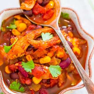 Easy 30-Minute Chicken Enchilada Soup