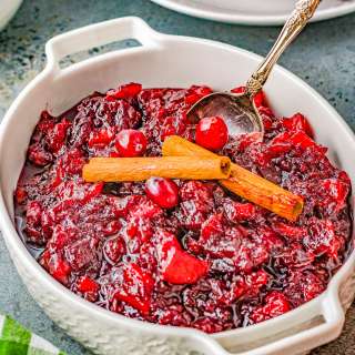 Cinnamon Apple Cider Cranberry Sauce