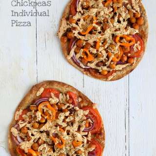 BBQ CHICKPEA TORTILLA PIZZA- VEGAN AND EASILY GLUTENFREE