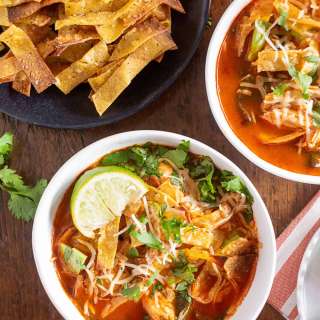 Chicken and Chard Tortilla Soup