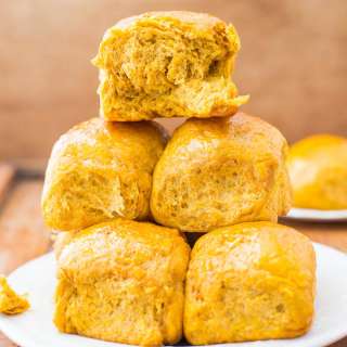 Honey Butter Pumpkin Dinner Rolls