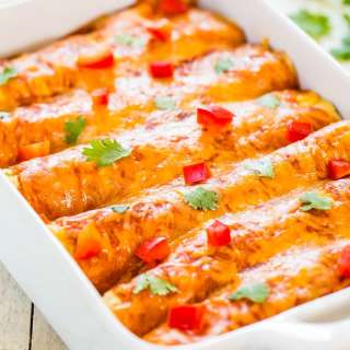 Sweet Potato, Corn, and Black Bean Enchiladas