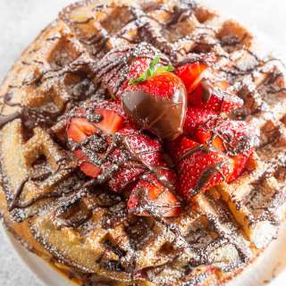 Chocolate Covered Strawberry Waffles