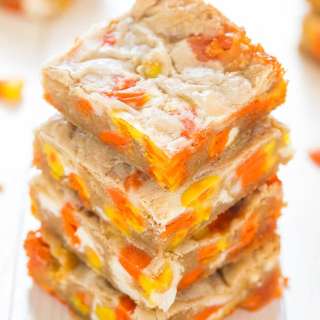 Candy Corn White Chocolate Blondies