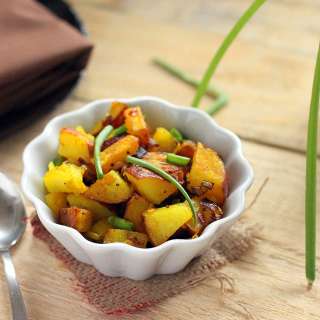 Potato Leek Subzi with fennel and mustard seeds