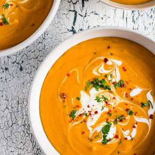 Creamy Red Lentil Carrot Soup