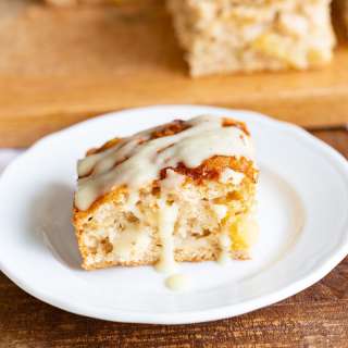 Vegan Apple Cake with Cinnamon Custard