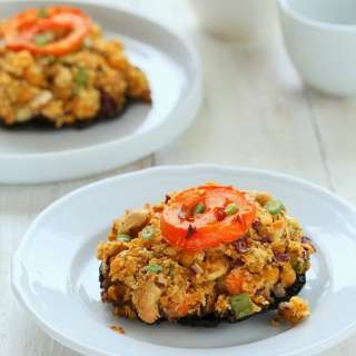 Vegan Chickpea Stuffed Portobello Mushrooms Recipe 