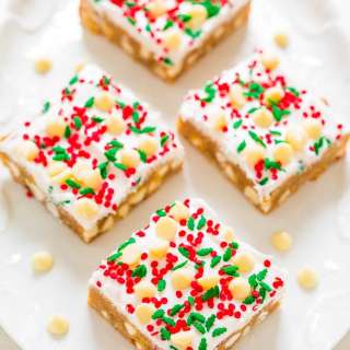 White Chocolate Christmas Blondies