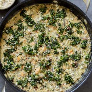 Vegan White Bean and Mushroom Garlic Alfredo