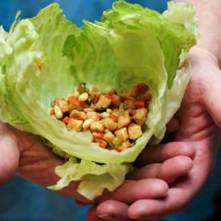 Chicken Soong in Lettuce Wrap