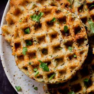 Rava Idli Waffles (Indian Savory Semolina waffles)