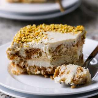 Kulfi Tiramisu (Indian Cardamom Pistachio Tiramisu)