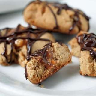 Peanut Butter Cookies with Peanut Caramel