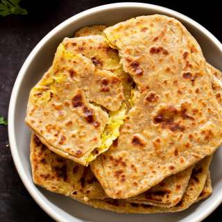 Multigrain Aloo Paratha  (Potato-Stuffed Indian Flatbread)
