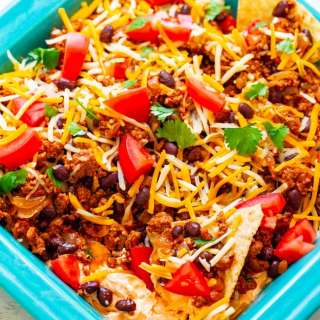 Layered Ground Beef Taco Dip