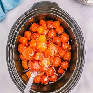 Slow Cooker Hawaiian Meatballs