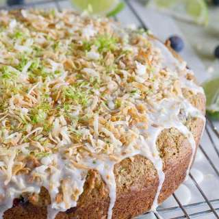Blueberry, Lime and Coconut Breakfast Cake