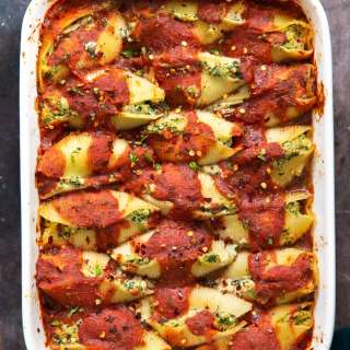 Vegan Stuffed Shells with Tofu Spinach Ricotta