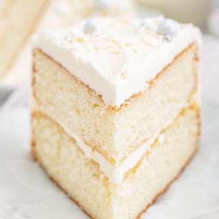 White Layer Cake with Buttercream Frosting