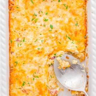 Cheesy Ham and Hashbrown Casserole
