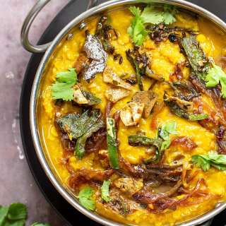 Vegan Masoor Dal Tadka Indian Split Red Lentil Dal