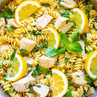 Lemon Pepper Basil Chicken and Pasta