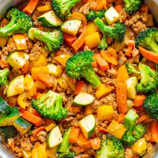 Healthy Ground Turkey Stir Fry