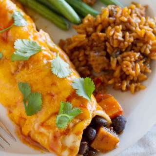 Sweet Potato and Black Bean Enchiladas