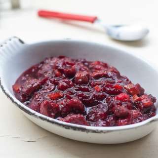 Cranberry Sauce with Red Wine and Figs