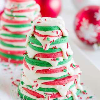 Festive Christmas Tree Sugar Cookie Stacks