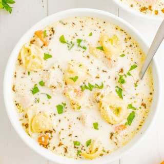 Creamy Chicken Tortellini Soup