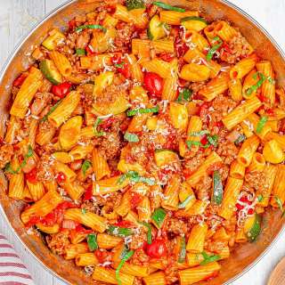 Sausage Rigatoni Pasta Skillet