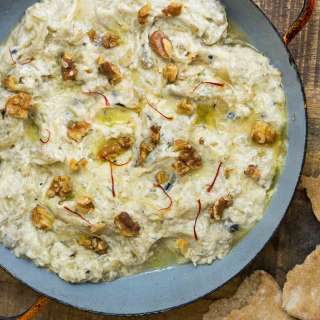 Iranian Eggplant and Yogurt Spread with Saffron