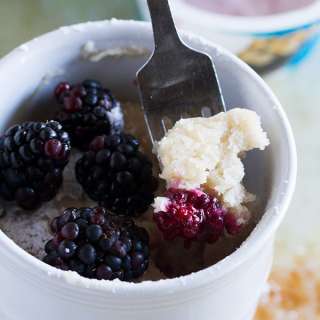 Blackberry Yogurt Mug Cake
