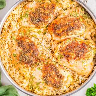 One-Skillet Baked Chicken and Rice