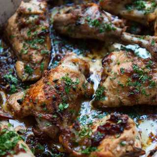 Roast Chicken with Caramelized Shallots