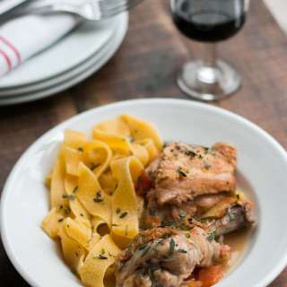 Chicken in Red Wine Vinegar Sauce