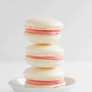 Strawberry Colada Macarons