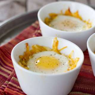 Mexican Style Eggs in a Nest