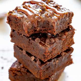Caramel Chocolate Chip Brownies